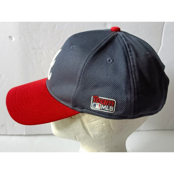 Atlanta Braves Hat Navy Blue Embroidered Strapback Cap - Picture 3 of 8